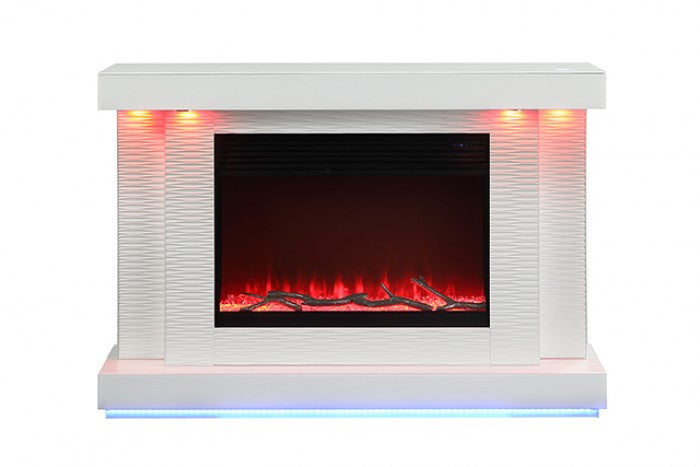 Dorrit White 55" Electric Fireplace w/ Heater by Furniture of America at Eve Furniture