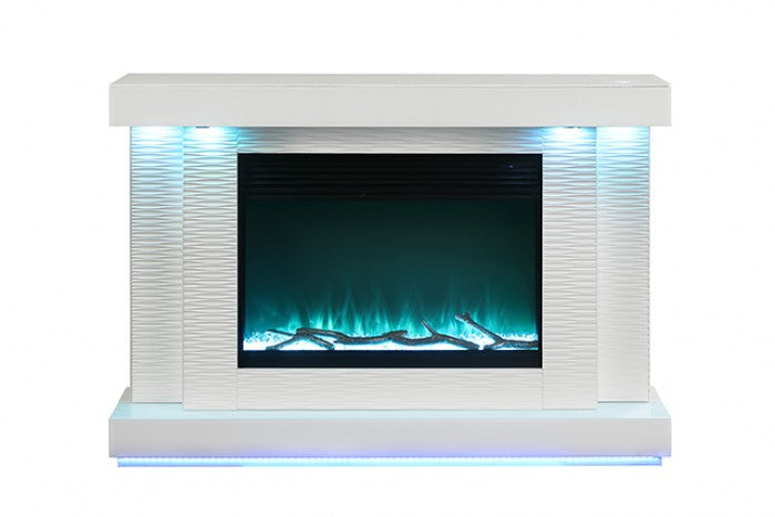Dorrit White 55" Electric Fireplace w/ Heater by Furniture of America at Eve Furniture