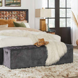 D'Orsay 59" Upholstered Bench in Asphalt Velvet