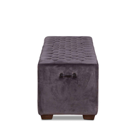 D'Orsay 59" Upholstered Bench in Asphalt Velvet by Home Trends & Design at Eve Furniture