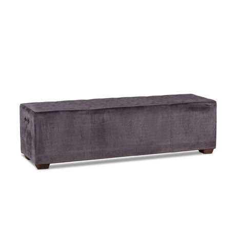 D'Orsay 59" Upholstered Bench in Asphalt Velvet by Home Trends & Design at Eve Furniture