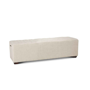 D'Orsay 59" Upholstered Bench in Beige Linen by Home Trends & Design at Eve Furniture