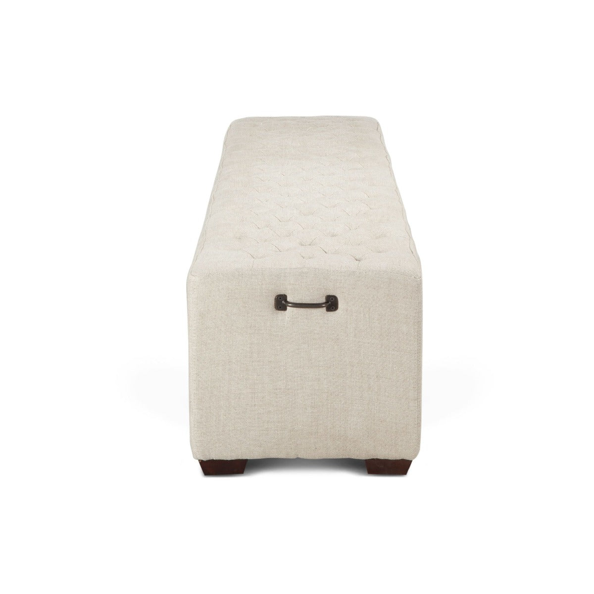 D'Orsay 59" Upholstered Bench in Beige Linen by Home Trends & Design at Eve Furniture