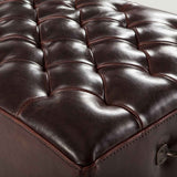 D'Orsay 59" Upholstered Bench in Brown Leather