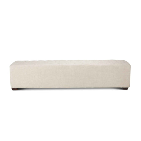 D'Orsay 79" Upholstered Bench in Beige Linen by Home Trends & Design at Eve Furniture