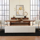 D'Orsay 79" Upholstered Bench in Beige Linen
