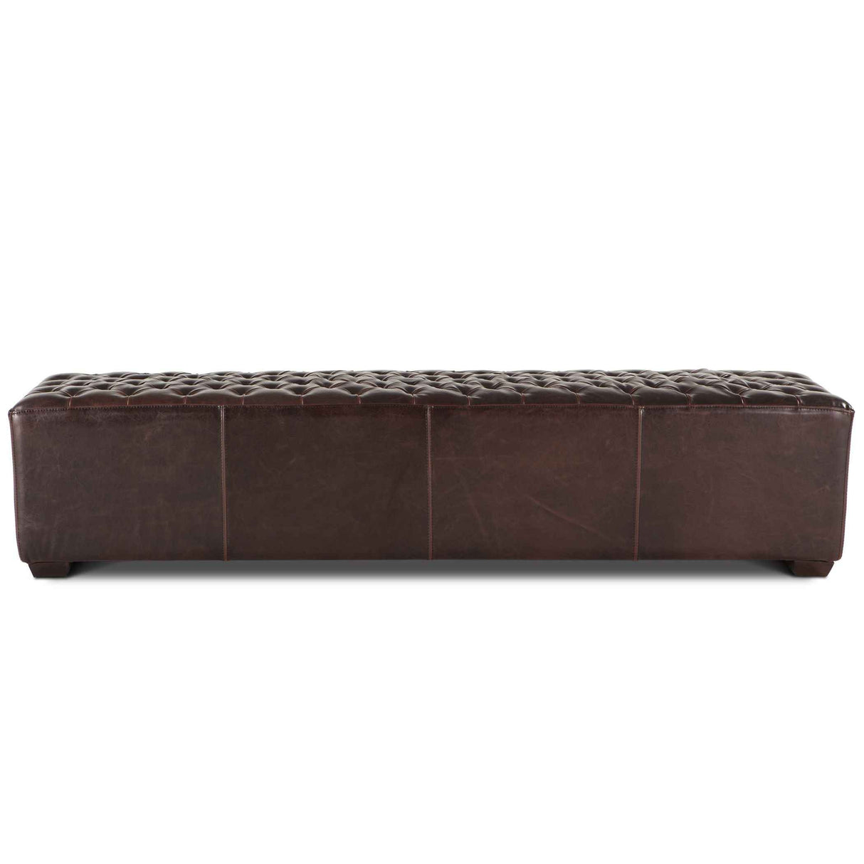D'Orsay 79" Upholstered Bench in Brown Leather