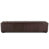 D'Orsay 79" Upholstered Bench in Brown Leather