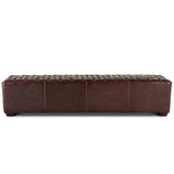 D'Orsay 79" Upholstered Bench in Brown Leather by Home Trends & Design at Eve Furniture