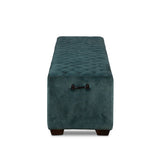 D'Orsay 79" Upholstered Bench in Green Velvet by Home Trends & Design at Eve Furniture