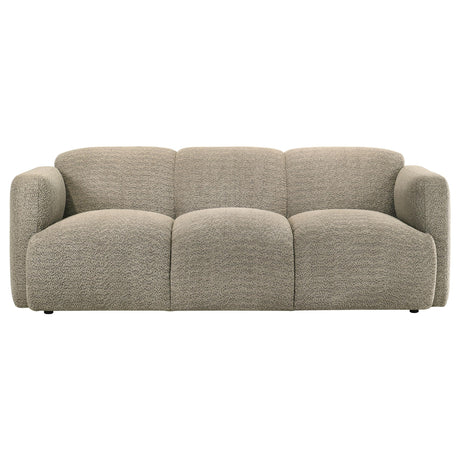 Dorset 2-piece Upholstered Round Track Arm Sofa Set Brown by Coaster at Eve Furniture