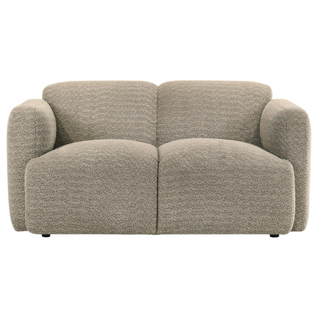 Dorset 2-piece Upholstered Round Track Arm Sofa Set Brown by Coaster at Eve Furniture