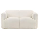 Dorset 2-piece Upholstered Round Track Arm Sofa Set White by Coaster at Eve Furniture