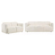 Dorset 2-piece Upholstered Round Track Arm Sofa Set White by Coaster at Eve Furniture