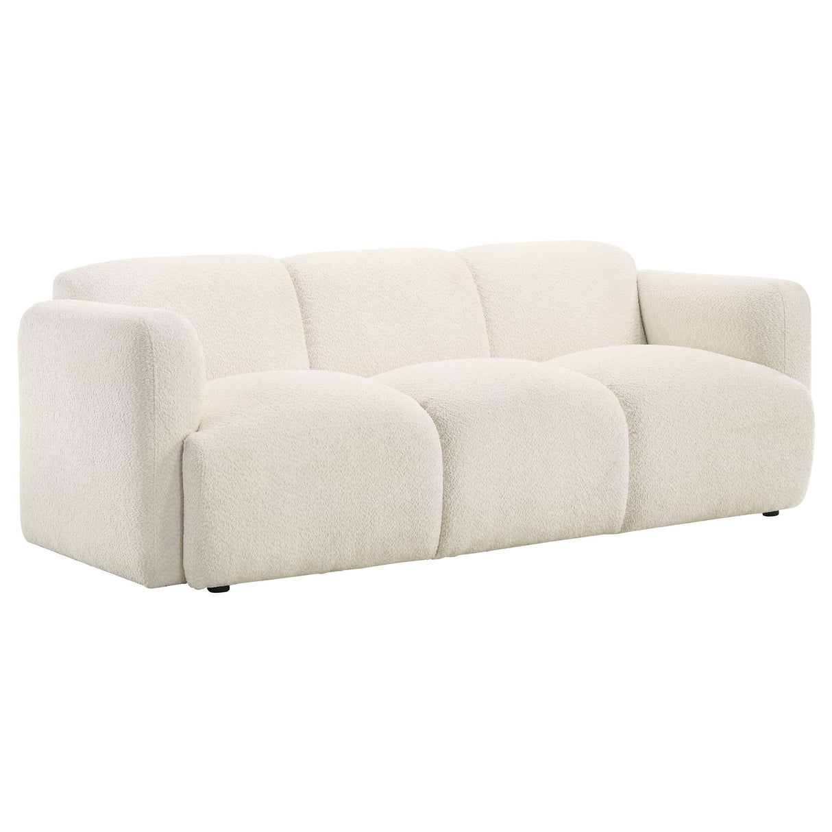 Dorset 3-piece Upholstered Round Track Arm Sofa Set White by Coaster at Eve Furniture