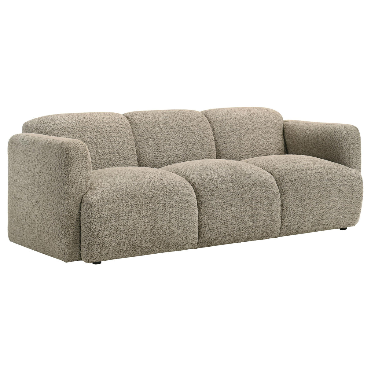 Dorset 3-piece Upholstered Round Track Arm Sofa Set Brown by Coaster at Eve Furniture