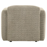 Dorset Brown Fabric Upholstered Round Track Arm Accent Chair by Coaster at Eve Furniture