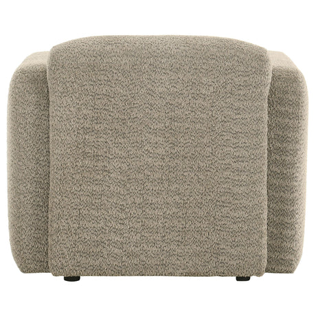 Dorset Brown Fabric Upholstered Round Track Arm Accent Chair by Coaster at Eve Furniture