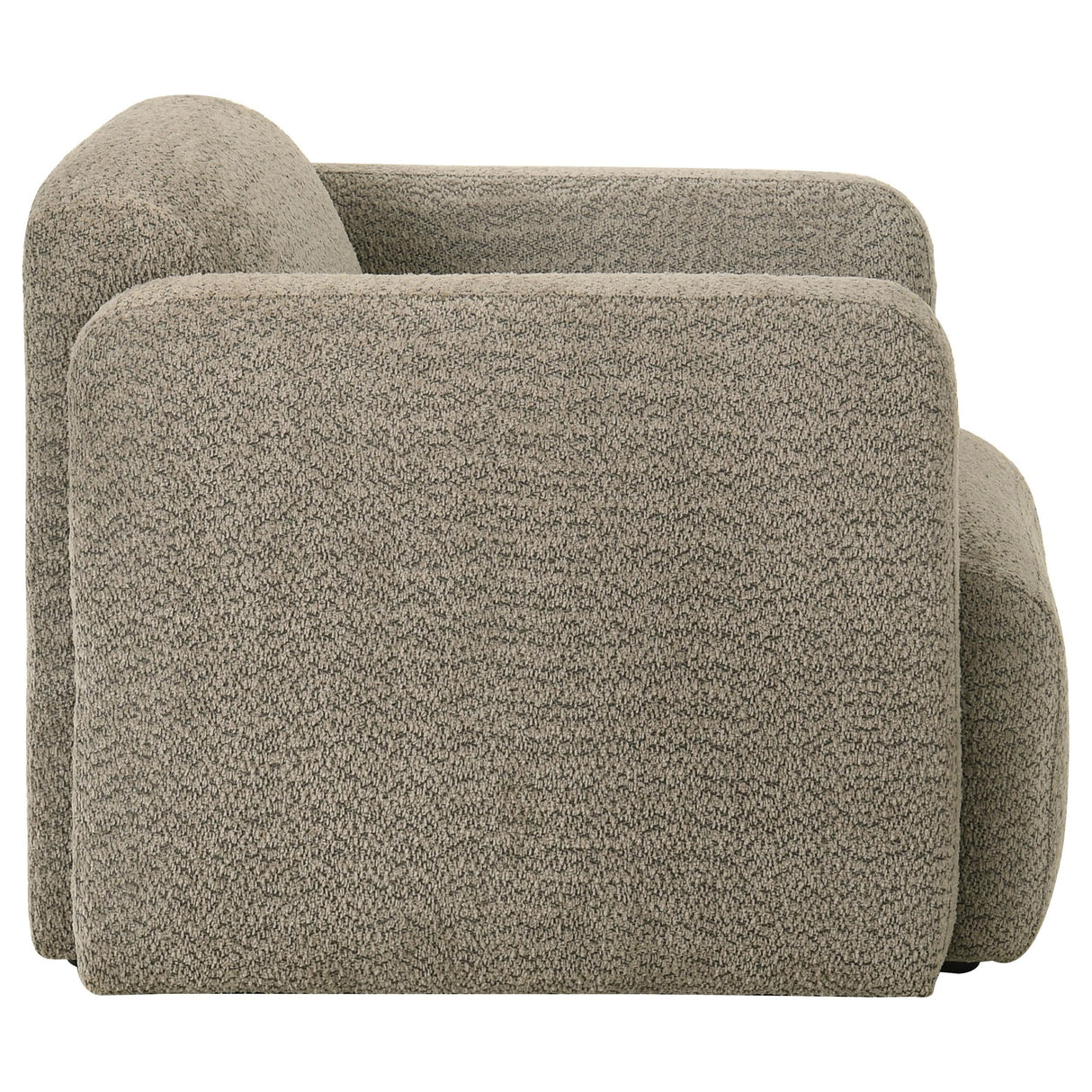 Dorset Brown Fabric Upholstered Round Track Arm Accent Chair by Coaster at Eve Furniture