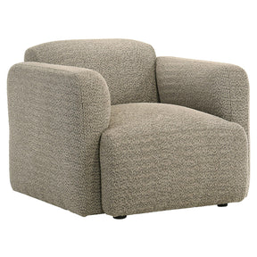 Dorset Brown Fabric Upholstered Round Track Arm Accent Chair by Coaster at Eve Furniture