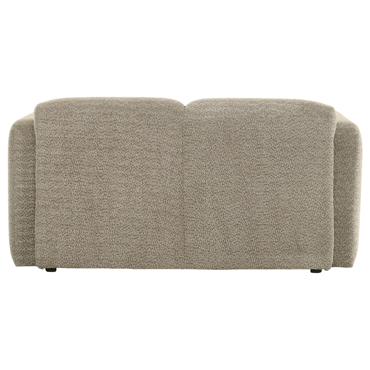 Dorset Brown Fabric Upholstered Round Track Arm Loveseat by Coaster at Eve Furniture