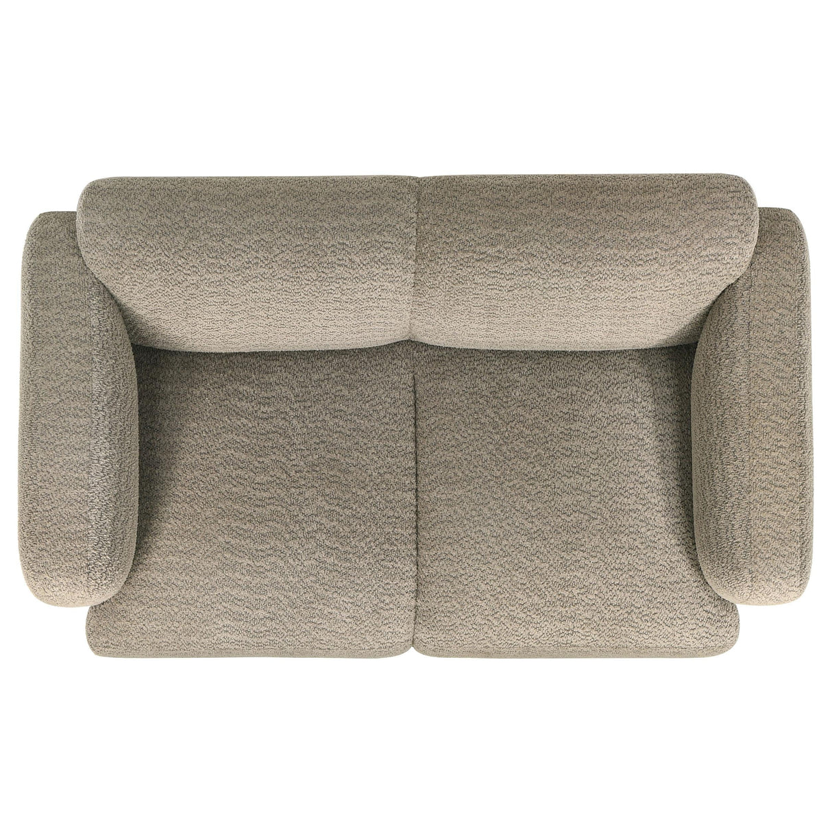 Dorset Brown Fabric Upholstered Round Track Arm Loveseat by Coaster at Eve Furniture