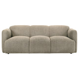 Dorset Fabric Upholstered Round Track Arm Sofa Brown by Coaster at Eve Furniture