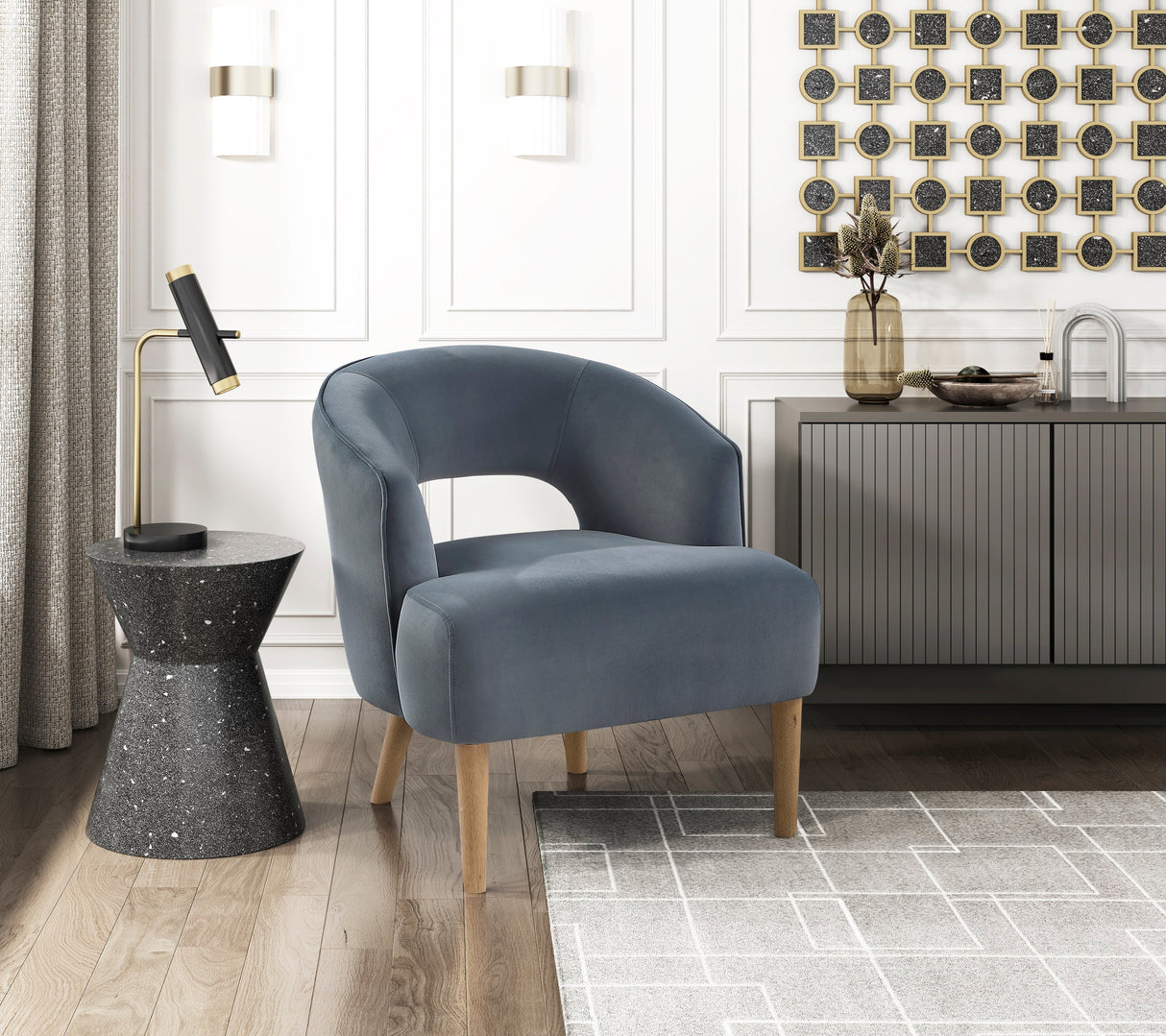 Dorset Dark Gray Accent Chair by Homelegance at Eve Furniture