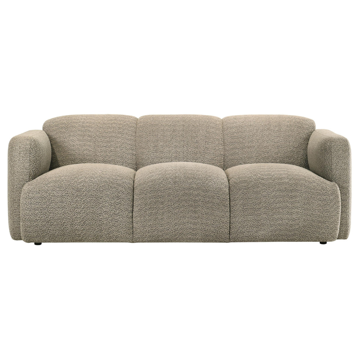 Dorset Fabric Upholstered Round Track Arm Sofa Brown by Coaster at Eve Furniture