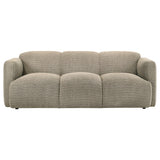 Dorset Fabric Upholstered Round Track Arm Sofa Brown by Coaster at Eve Furniture