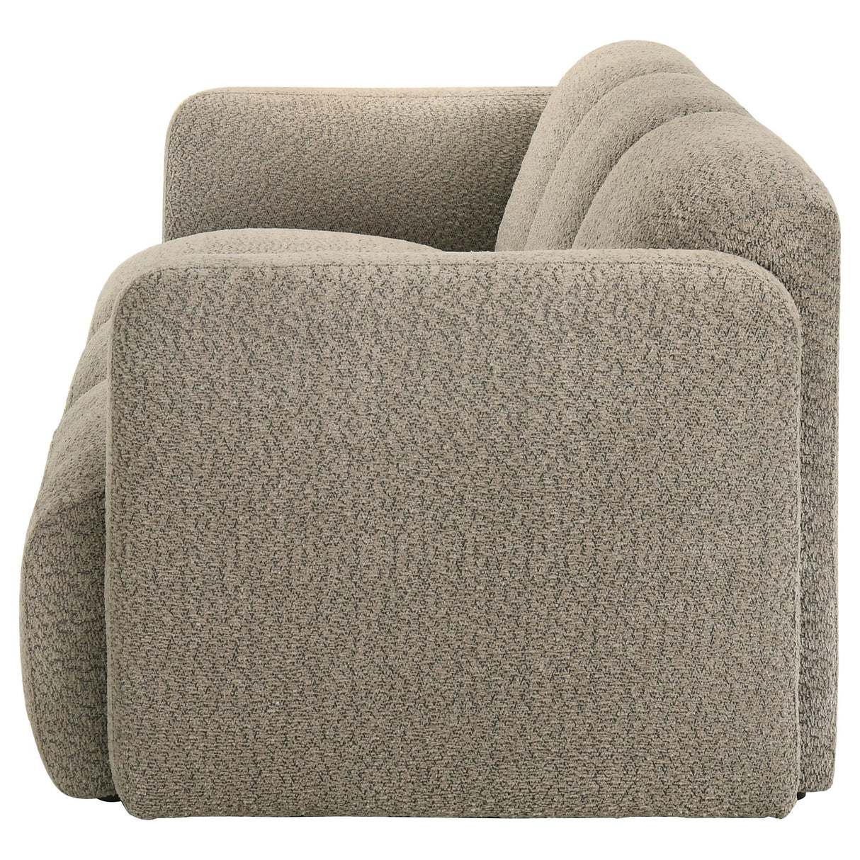 Dorset Fabric Upholstered Round Track Arm Sofa Brown by Coaster at Eve Furniture