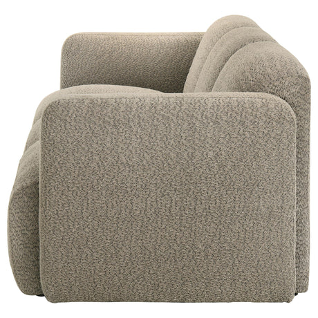 Dorset Fabric Upholstered Round Track Arm Sofa Brown by Coaster at Eve Furniture