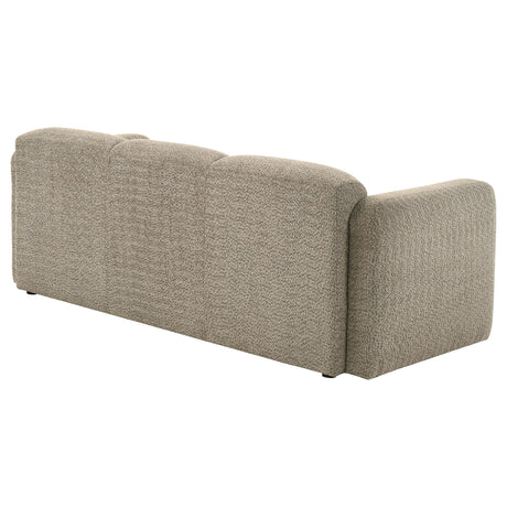 Dorset Fabric Upholstered Round Track Arm Sofa Brown by Coaster at Eve Furniture
