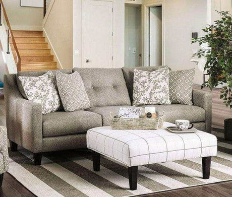 Dorset Light Gray Stationary Sofa & Loveseat by Furniture of America at Eve Furniture