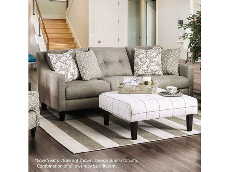 Dorset Light Gray Stationary Sofa & Loveseat by Furniture of America at Eve Furniture