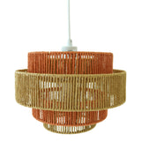 Dorset Pendant Lamp - White and Natural/Terracotta by Ashcroft Furniture at Eve Furniture