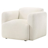 Dorset White Fabric Upholstered Round Track Arm Accent Chair by Coaster at Eve Furniture
