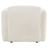 Dorset White Fabric Upholstered Round Track Arm Accent Chair by Coaster at Eve Furniture