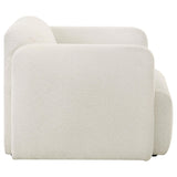 Dorset White Fabric Upholstered Round Track Arm Accent Chair by Coaster at Eve Furniture