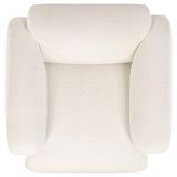 Dorset White Fabric Upholstered Round Track Arm Accent Chair by Coaster at Eve Furniture