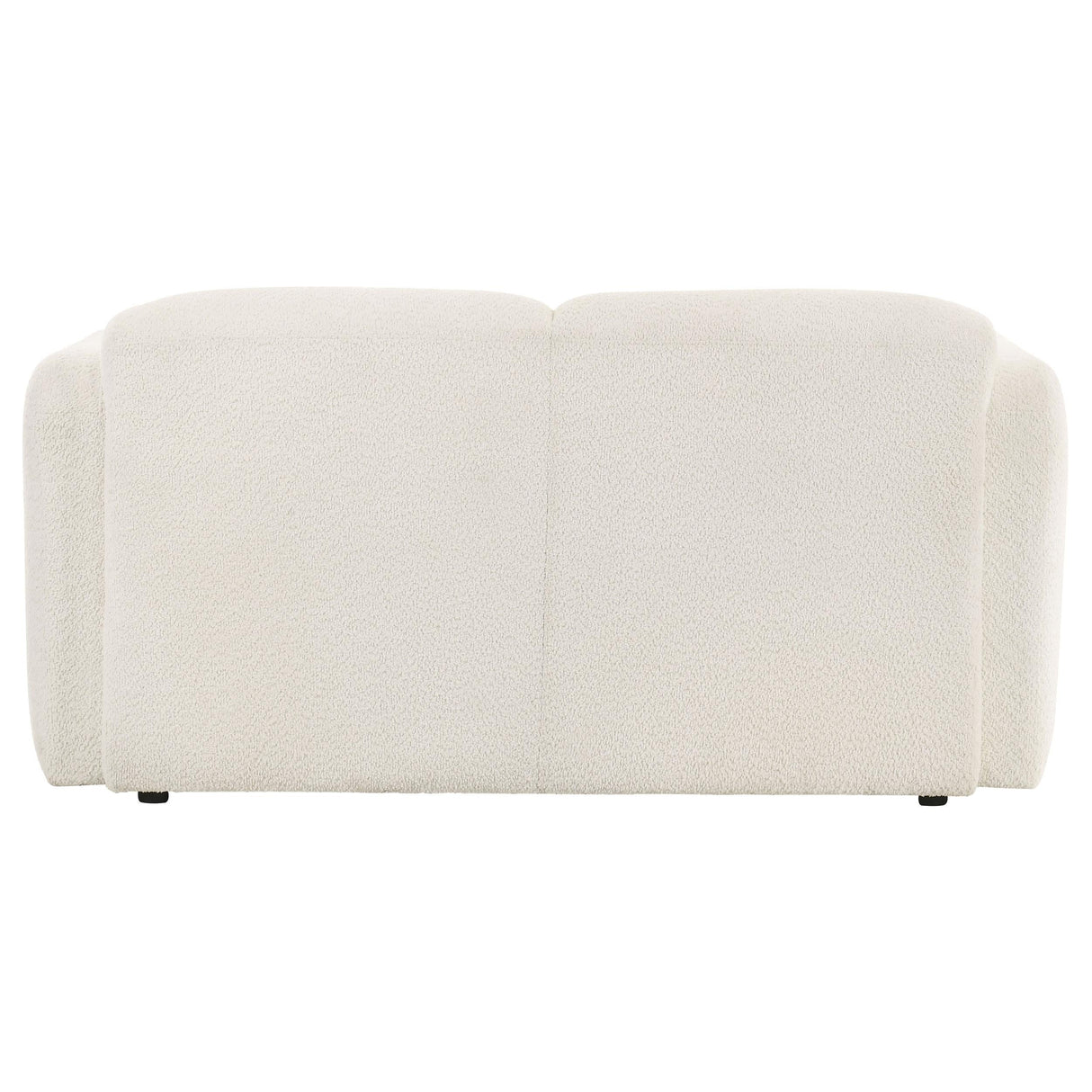 Dorset White Fabric Upholstered Round Track Arm Loveseat by Coaster at Eve Furniture