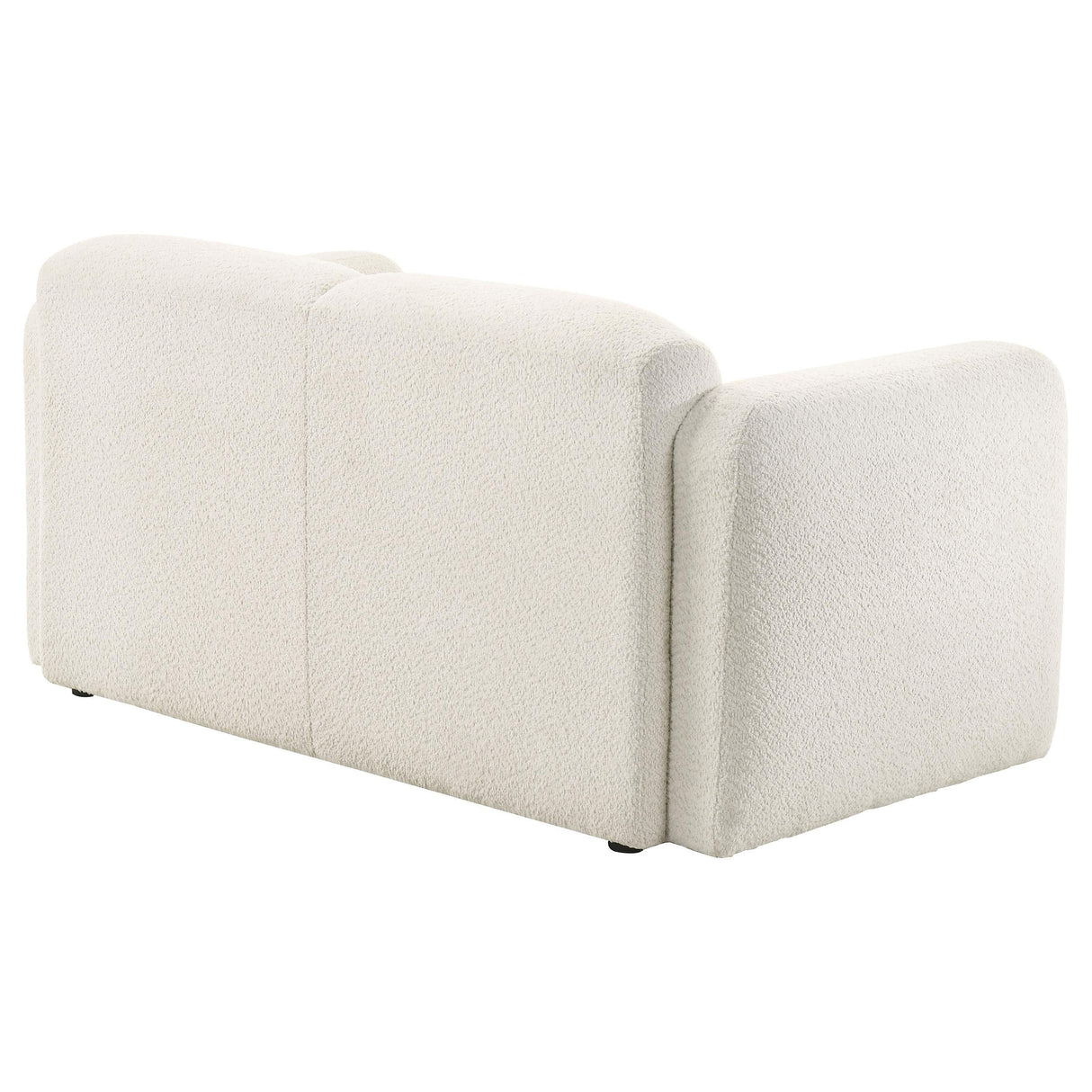 Dorset White Fabric Upholstered Round Track Arm Loveseat by Coaster at Eve Furniture