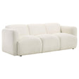 Dorset White Fabric Upholstered Round Track Arm Sofa by Coaster at Eve Furniture
