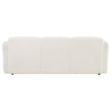 Dorset White Fabric Upholstered Round Track Arm Sofa by Coaster at Eve Furniture