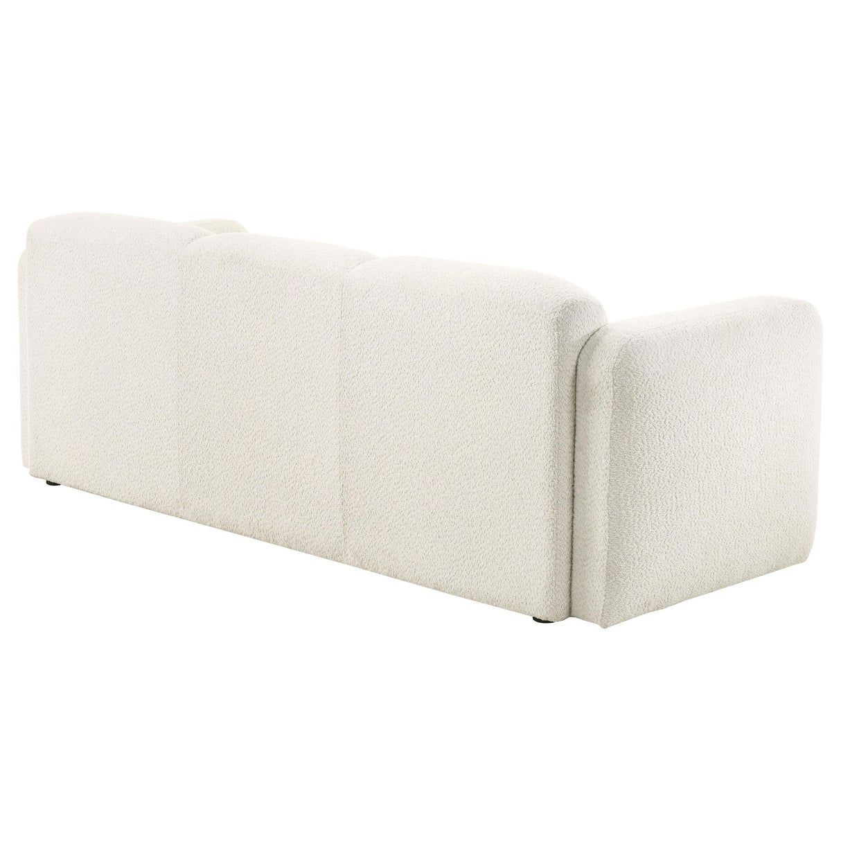 Dorset White Fabric Upholstered Round Track Arm Sofa by Coaster at Eve Furniture