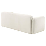 Dorset White Fabric Upholstered Round Track Arm Sofa by Coaster at Eve Furniture