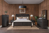 Dorsey Basalt Grey California King Wooden Panel Bed by Modus Furniture at Eve Furniture