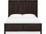 Dorsey Basalt Grey King Wooden Two Drawer Storage Bed by Modus Furniture at Eve Furniture