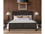 Dorsey Basalt Grey King Wooden Two Drawer Storage Bed by Modus Furniture at Eve Furniture
