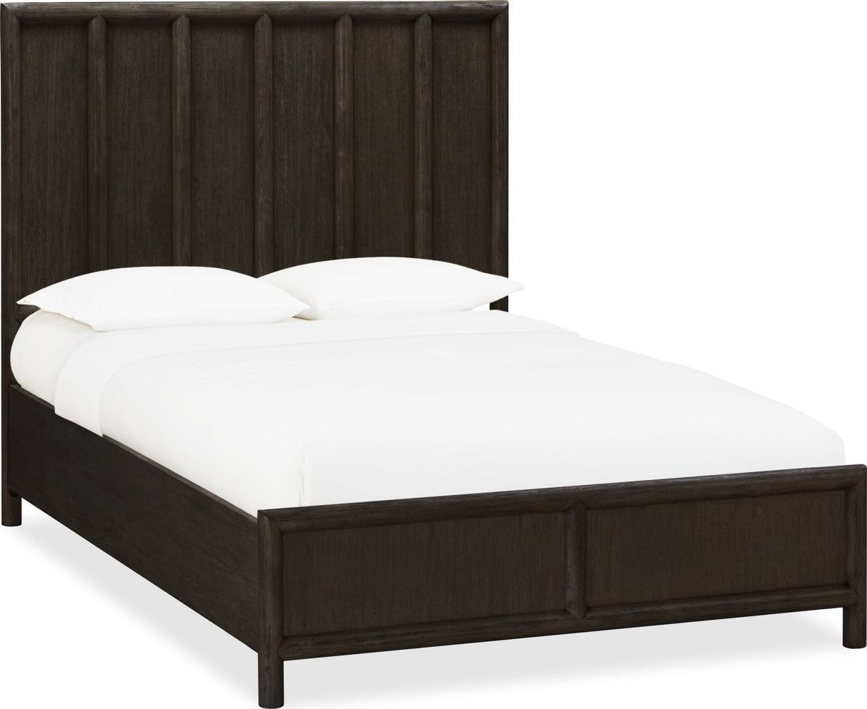 Dorsey Basalt Grey Queen Wooden Panel Bed by Modus Furniture at Eve Furniture